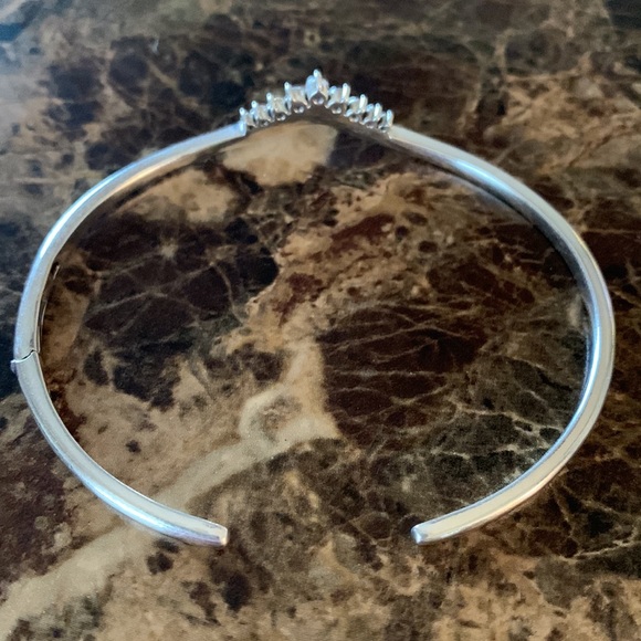 Authentic Pandora Tiara Wishbone Open Bangle Bracelet S925 ALE - Picture 6 of 7